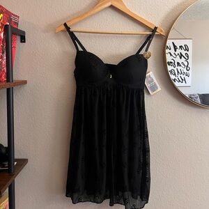 Juicy Couture | Black Lingerie Babydoll Slip Dress